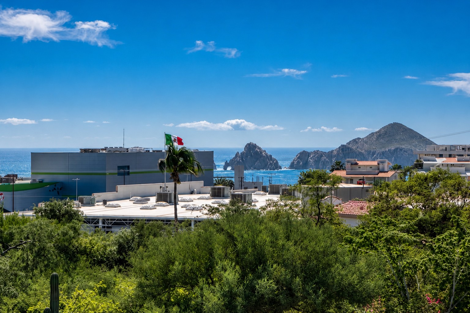 Rooftop view of downtown Cabo and the Arch